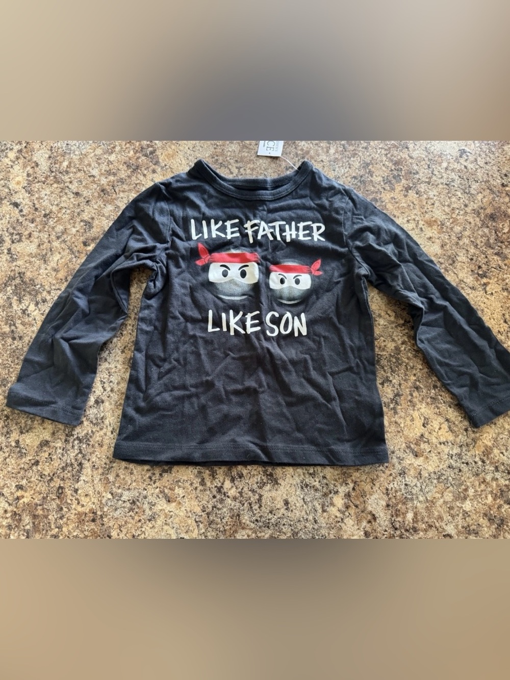 NWT Boys 2T Children’s Place Father Son Long Sleeve Tee Shirt Tshirt Fathers Day